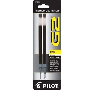 Pilot G2 Premium Gel Refills Black Ink 1.0mm Bold Point 2pk NIP #77289